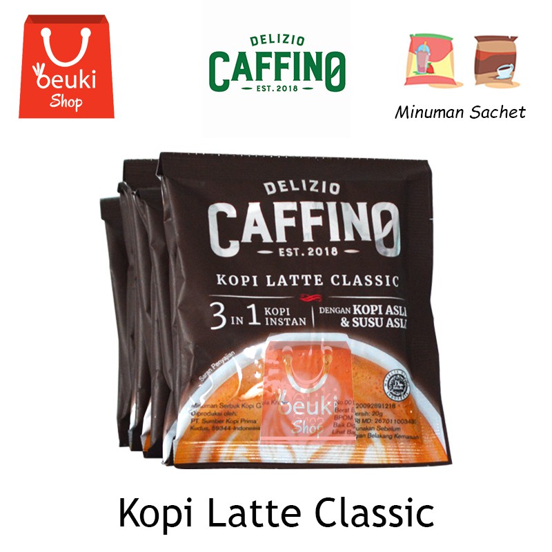 

Delizio Caffino Classic Kopi Instan 3in1 Kopi Susu Asli - 10pcs x 20gr