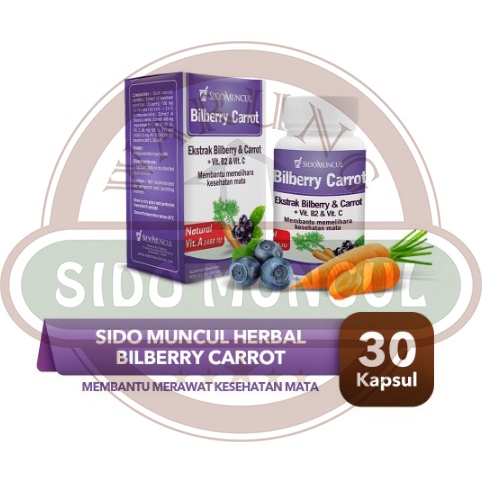 

Sido Muncul Herbal Bilberry Carrot 30 Kapsul - Mata Sehat Segar