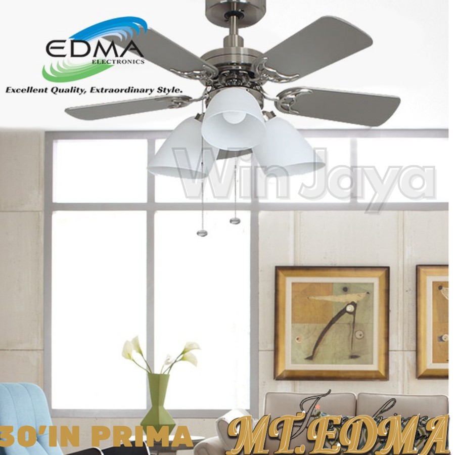 MT EDMA PRIMA 30 INCH KIPAS ANGIN BALING GANTUNG DENGAN LAMPU HIAS