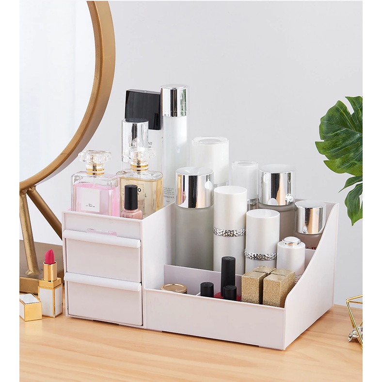 Rak Kosmetik Drawer Make Up Organizer Kotak Makeup Laci Rak Meja kecil NEW
