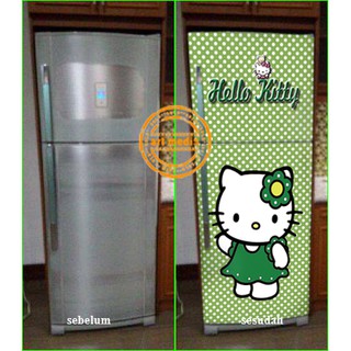  STIKER  KULKAS  HELLO KITTY POLKADOT HIJAU Shopee Indonesia