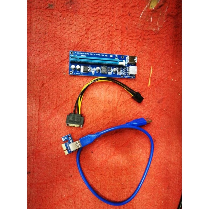 Konektor Vga Card External Untuk Pc (Pcie X1 To X16 Riser)