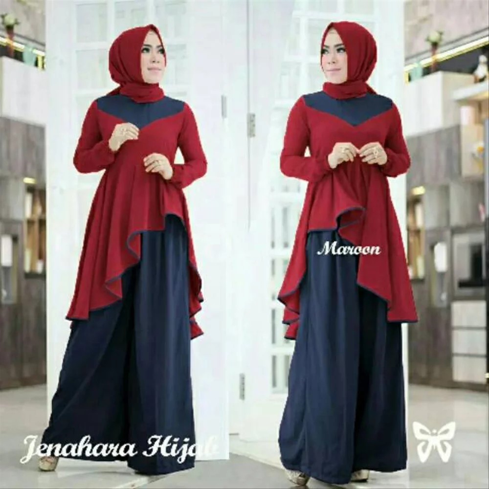 *PROMO* JENAHARA SETELAN BAJU KULOT PLISKET KEBAYA MODERN GAMIS SYARI PAKAIAN WANITA MURAH LENGAN