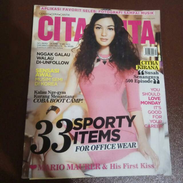 (PRELOVED) MAJALAH CITA CINTA COVER CITRA KIRANA 2013