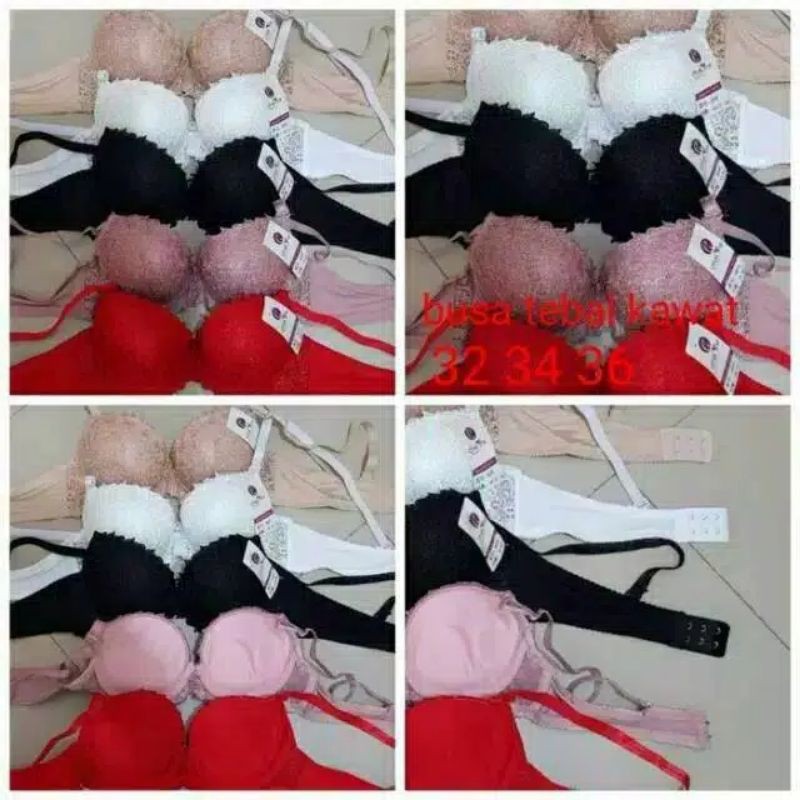 bh chelyne brukat busa tebal tali kecil