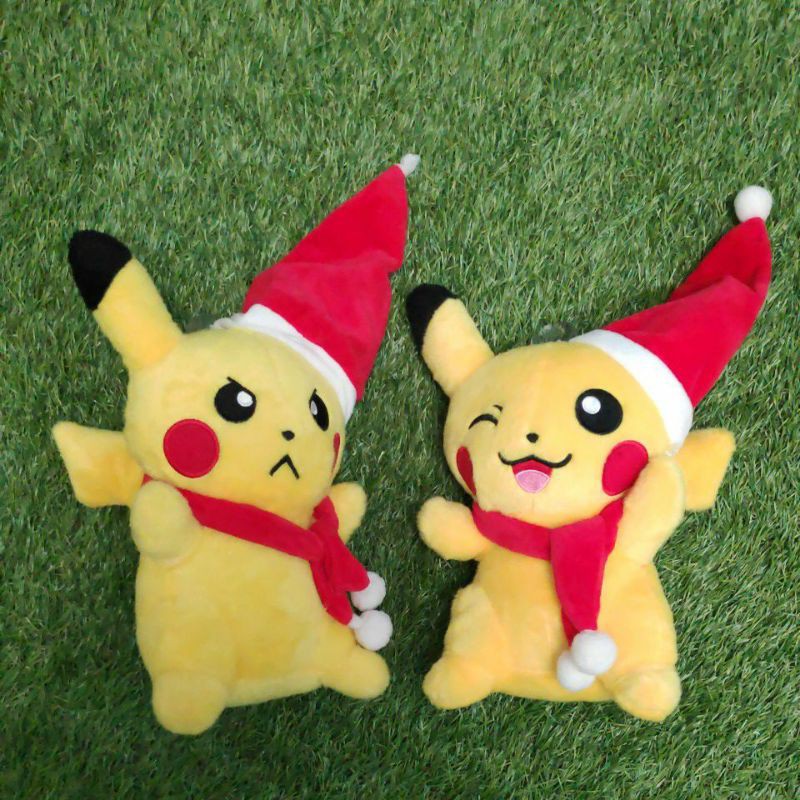 Boneka Duo Pokemon Pikachu Christmas(dapat 2 boneka) - hadiah Natal