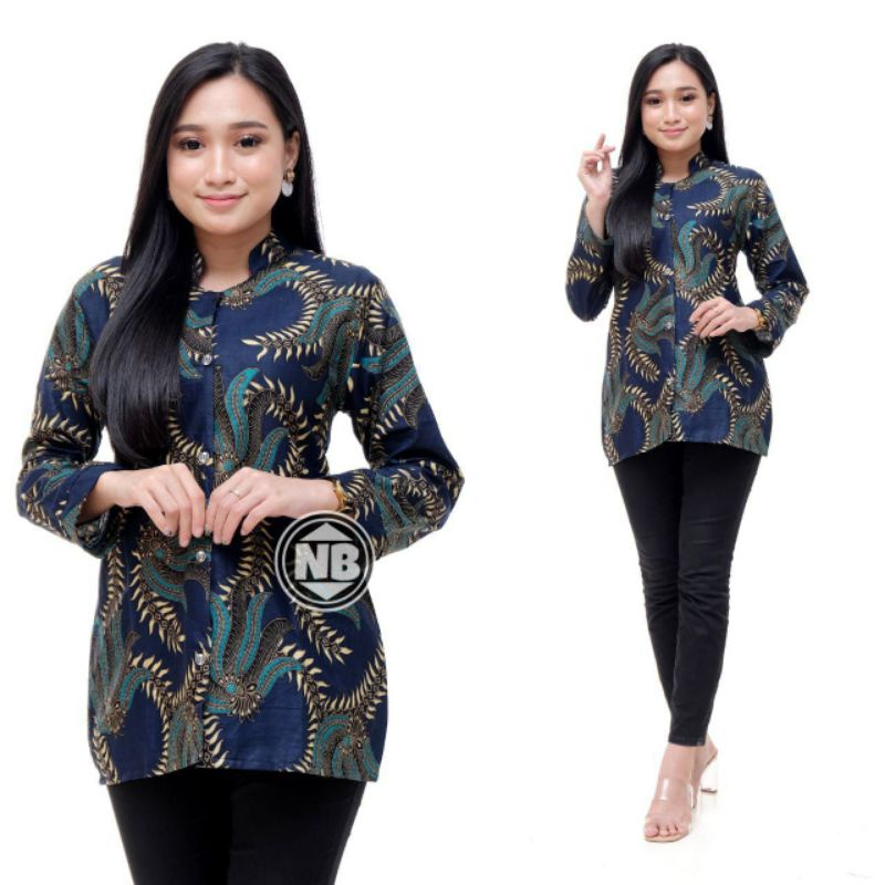 [ TERBARU ] ATASAN BATIK WANITA KERJA KANTOR ORI SHABIRAH BATIKSOLO BLOUSE BLUSEBATIK BATIKMODERN-Kcg 8