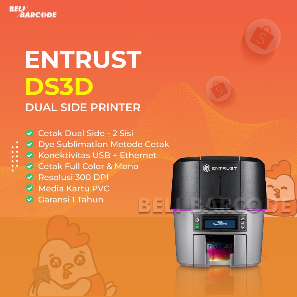 Entrust Sigma DS3D ID Card Printer Dual Side - Cetak Kartu PVC