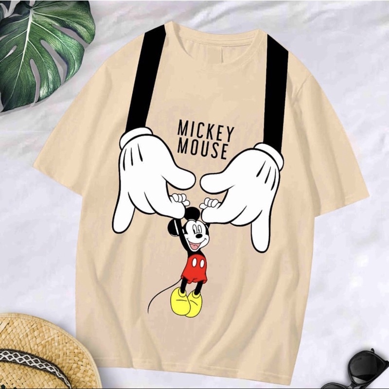 Baju kaos oversize xl tee tshirt cewe wanita dewasa remaja abg motif terbaru-Mickey hand