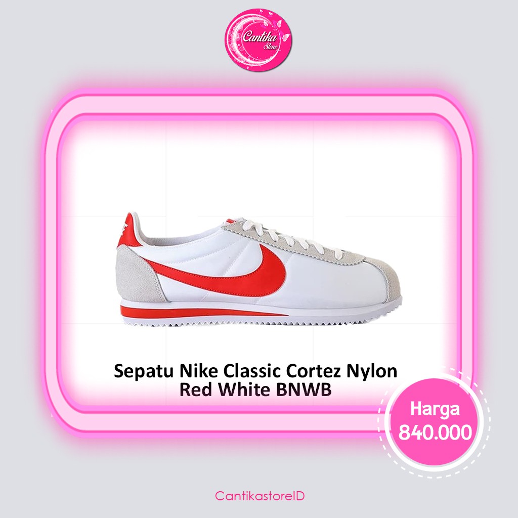 cortez nylon red white