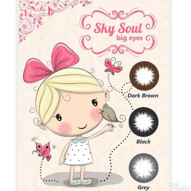 Softlens Sky Soul Big Eyes - Soflen Diameter Besar - Softlense Belo - Softlens Hitam
