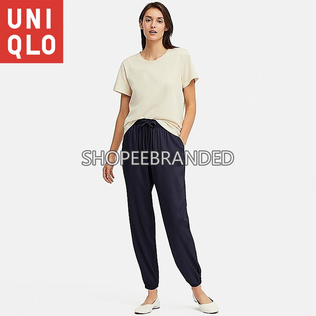 Celana Jogger Wanita Uniqlo Drape Jogger Pants Original