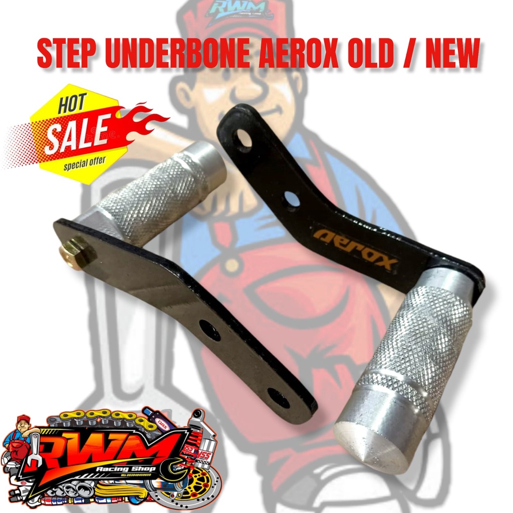 Underbone Aerox step underbone Aerox 155 old footstep underbone Aerox underbon roadrace jalu padat dural plat 5mm