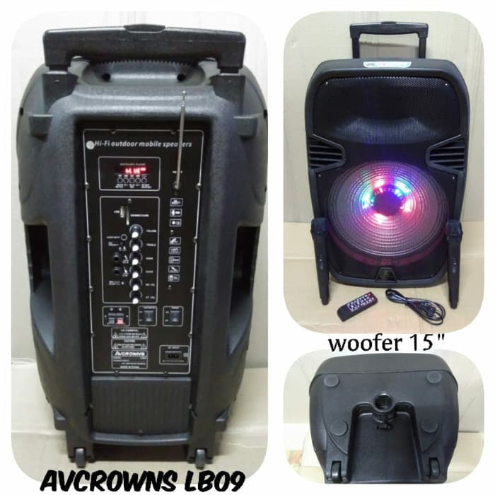 SPEAKER AKTIF AVCROWN WIRELESS 15 INCHI TERMURAH