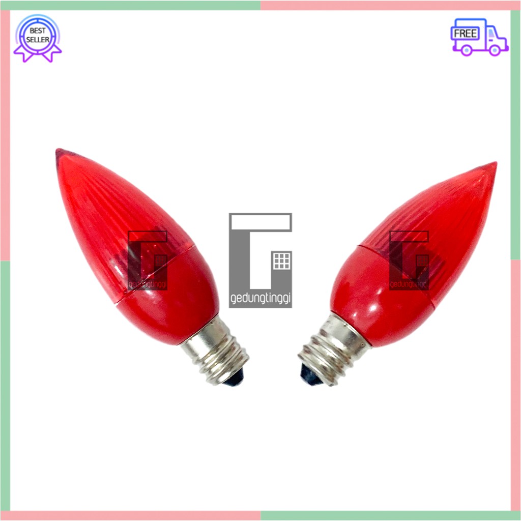 Bohlam Bola Lampu Cabe Lombok Lilin Candle Lampu Merah Puja Sembahyang Hias Dekorasi Tidur E12 Led