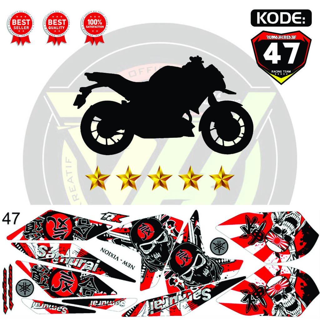 VIXION NEW 2013 LIGH (Vixion New 2013-2016 NVL) STRIPING VARIASI YAMAHA RK-AC