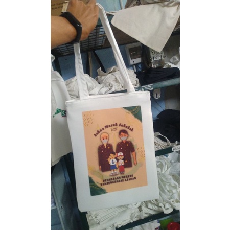 TOTEBAG KANVAS CUSTOM RESLETING 30x40