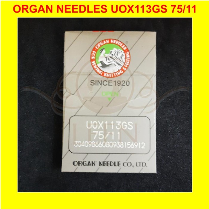 Jarum ORGAN UOx113 11 Mesin Jahit Karet Kansai UOx113GS Ori Japan LEEN