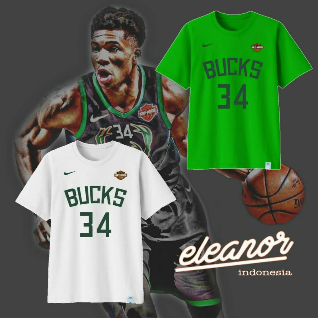 Kaos Basket NBA Harley Davidson Milwaukee Buck Bayi, Anak, Remaja, Dewasa, Big size bahan Katun adem