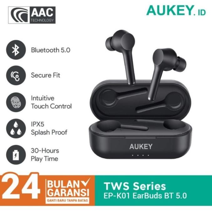 AUKEY EP-K01 True Wireless Stereo Bluetooth5.0 Earbuds n Charging Case ary55 Ayo Beli