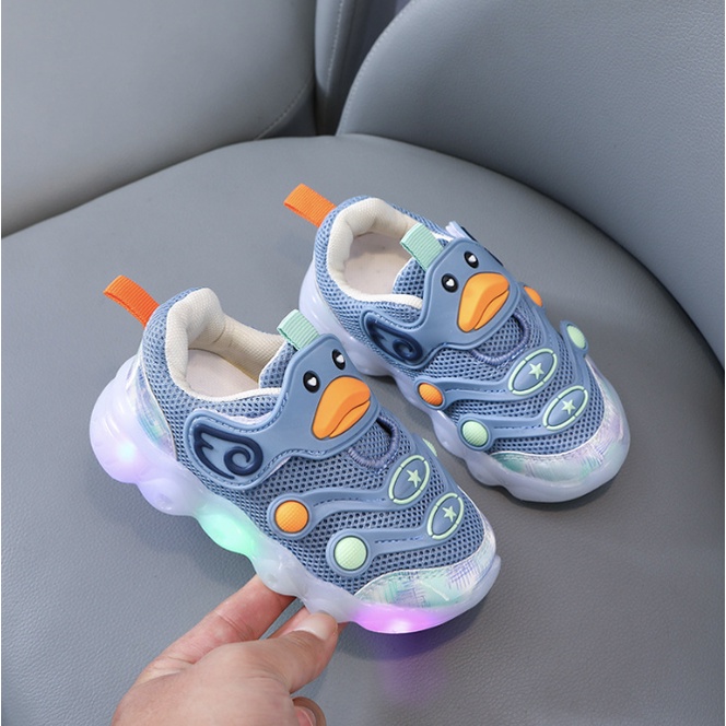 babyfit DUCKO sepatu sneakers anak cewek cowok sepatu lampu LED import gs-0515r