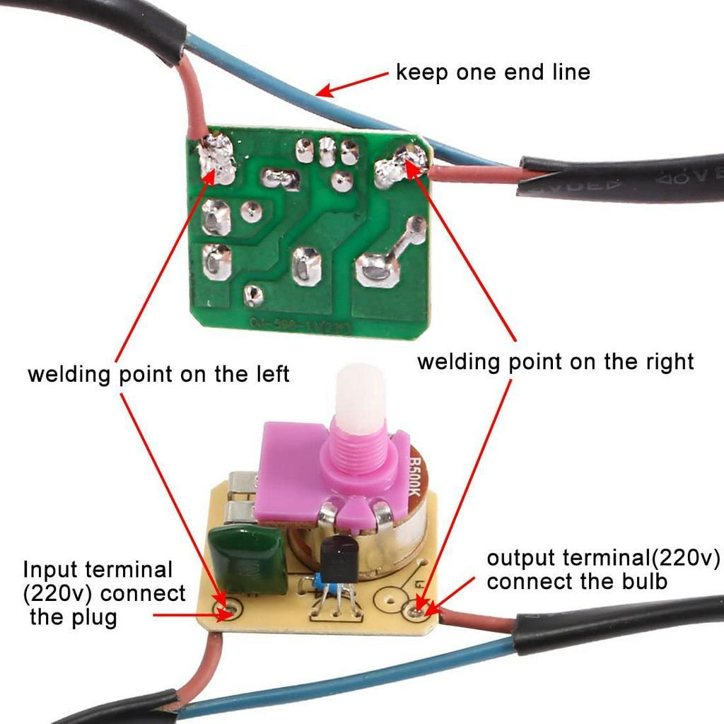 Rotary Cord Switch Dimmer Dimer AC 220V Saklar Power PWM Regulator lampu kipas motor