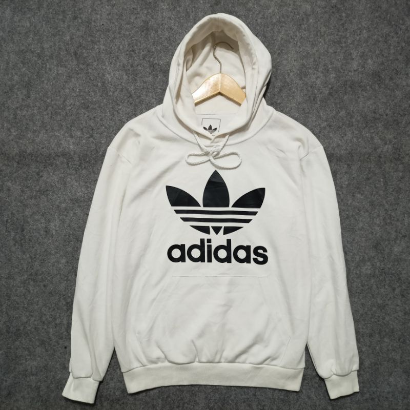 Hoodie Adidas Trefoil Second Preloved White