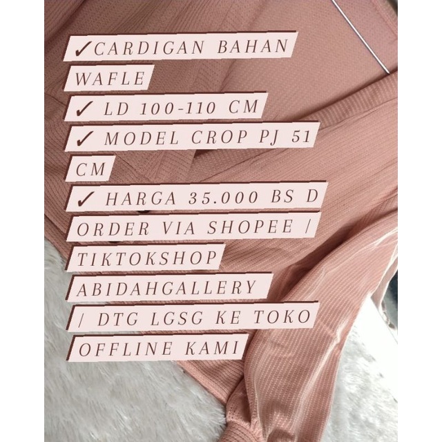 CARDIGAN WAFLE PREMIUM / TISYA CARDI/ CARDIGAN CROP WAFLE / KARDIGAN WAFLE /