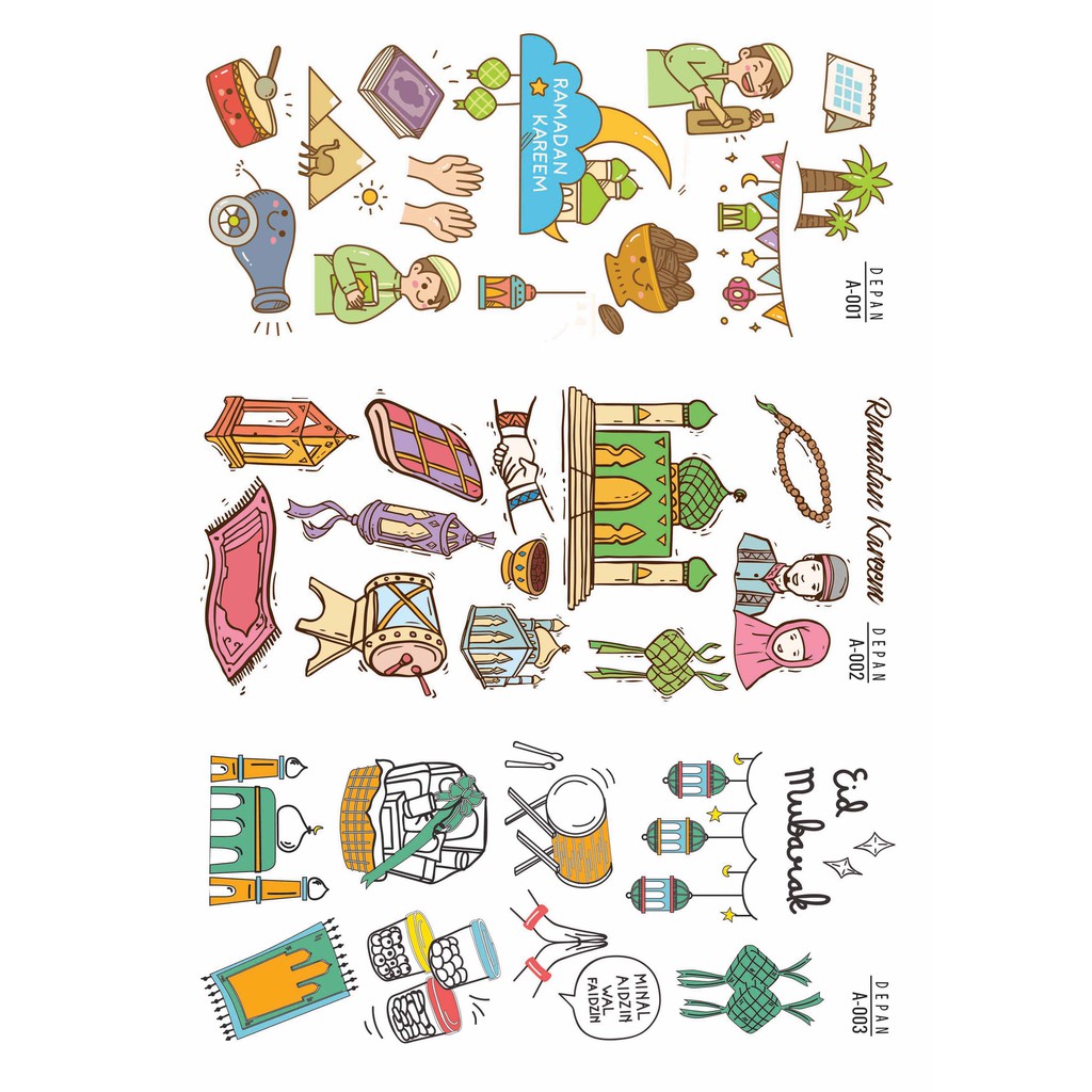 

EDIBLE STAMP / STICKER MAKANAN NASI / TOPPING MAKANAN - LEBARAN