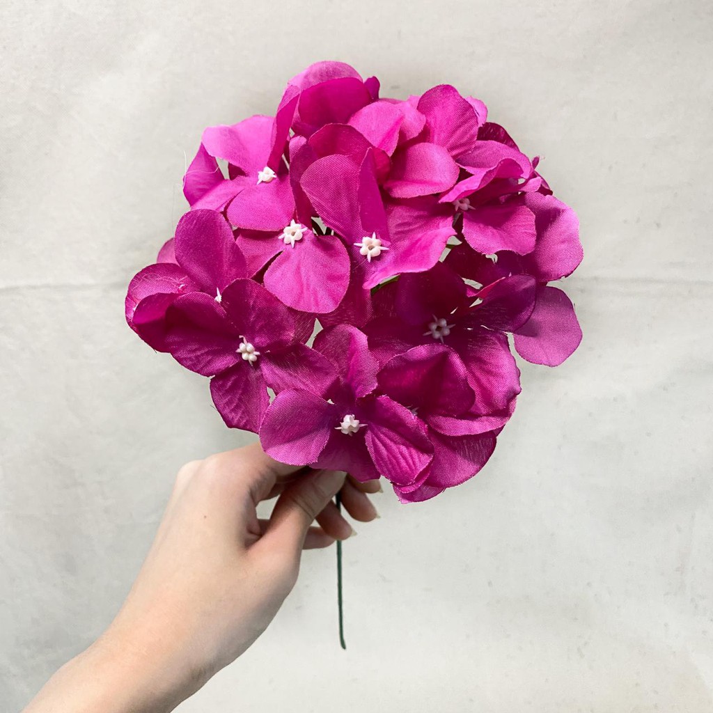 Bunga Hortensia X1 (satuan)●35cm●Bunga Artificial / Bunga Plastik / Bunga Dekorasi / Pernikahan-ungu