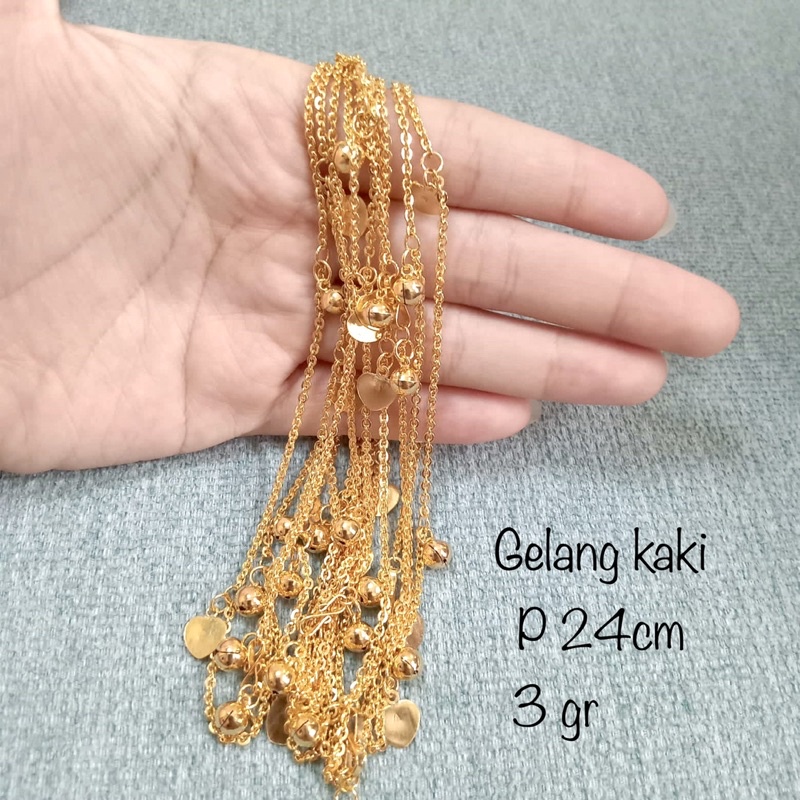 Gelang Kaki Dewasa Emas Muda 3 Gram