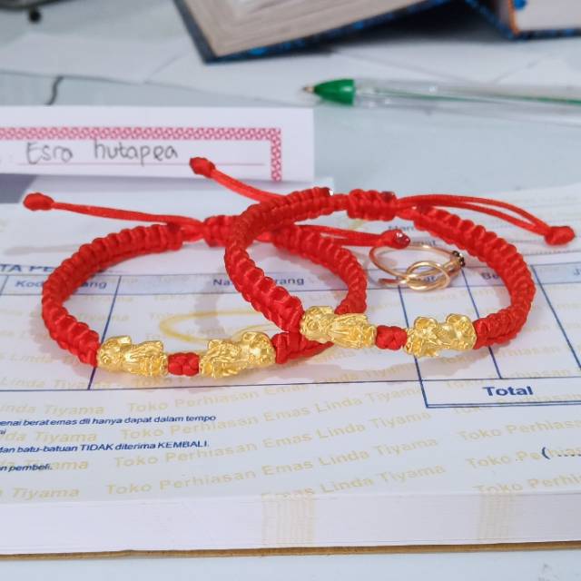 Gelang Hongkong Pixiu Naga Tali Saten Sutra, Gelang HongKong