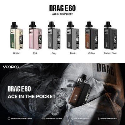 VOOPOO Drag E60 Pod Mod Kit 2550mAh 60W Authentic Pod Mod KIT By Voopoo