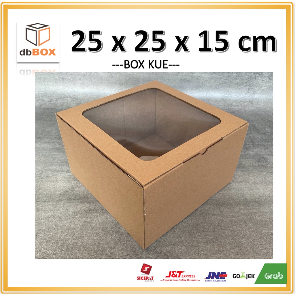 

BOX MIKA 25x25x15 cm kardus die cut, untuk kue hampers gift box MIKA KUE