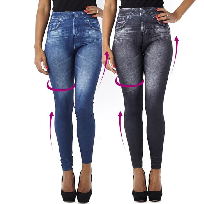 [COD] Legging Jeans Pengecil Paha Betis Kaki Membakar Lemak | Terlihat Ramping dan Trendy Caresse