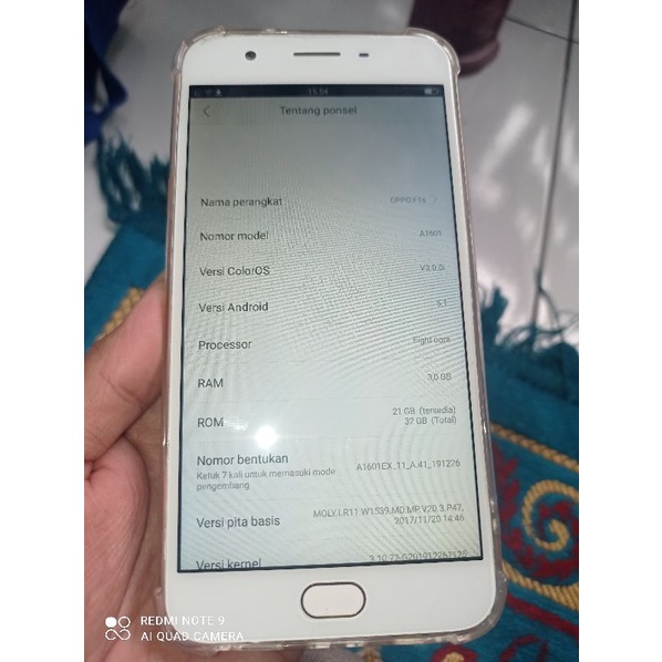 oppo f1s ram 3/32 seperti baru