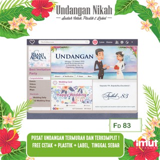 Undangan Pernikahan Desain Fadhil 83 Harga Murah Shopee