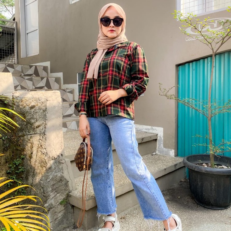 KEMEJA TARTAN SHIRT OVERSIZE BY HAIZONA-CHAN ARMY