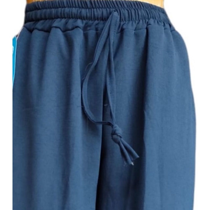 WIDI PANTS KULOT PREMIUM / KULOT CRINGKLE / KULOT UNIQLO-Navy CRINGKLE