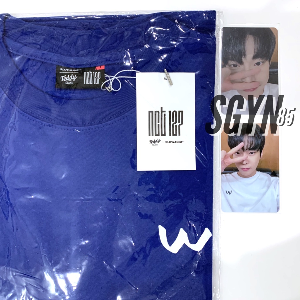 [ READY STOCK ] NCT 127 DOYOUNG SLOWACID VOL 3 T-SHIRT BLUE PHOTOCARD AR PC