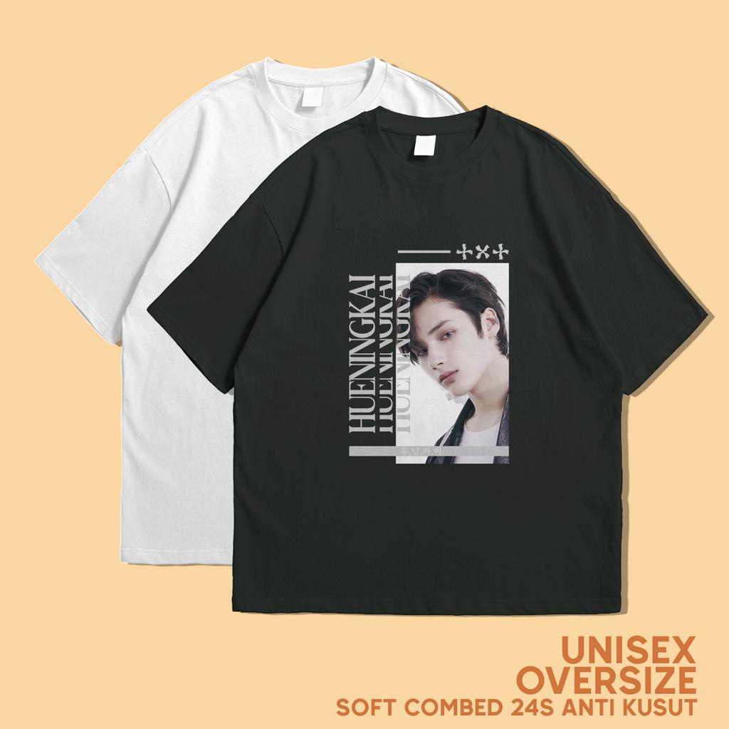KAOS OVERISZE TXT HUENINGKAI WORLD TOUR COMBED 24s PREMIUM UNISEX