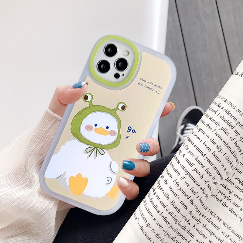 Soft Case Bahan TPU Motif Bebek Kawaii Untuk iPhone 7 8 Plus 6 6s 13 12 11 Pro MAX X XR XS MAX SE 2020