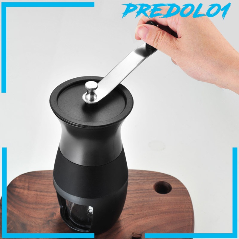 [PREDOLO1] Portable Manual Coffee Hand Grinder ABS Plastic Clear for Travel Camping