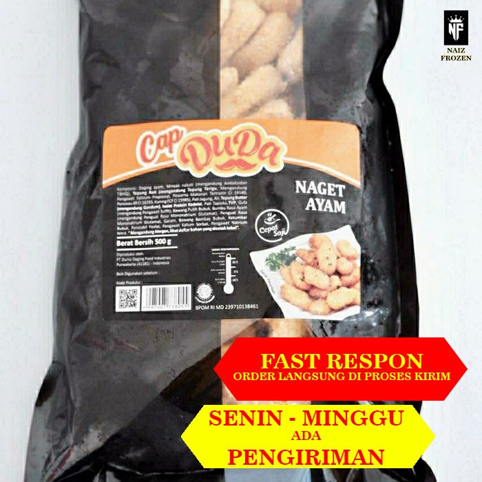 

NUGGET CAP DUDA 500GR / NAGET CAP DUDA / NUGGET AYAM / NAGET AYAM / FROZEN FOOD