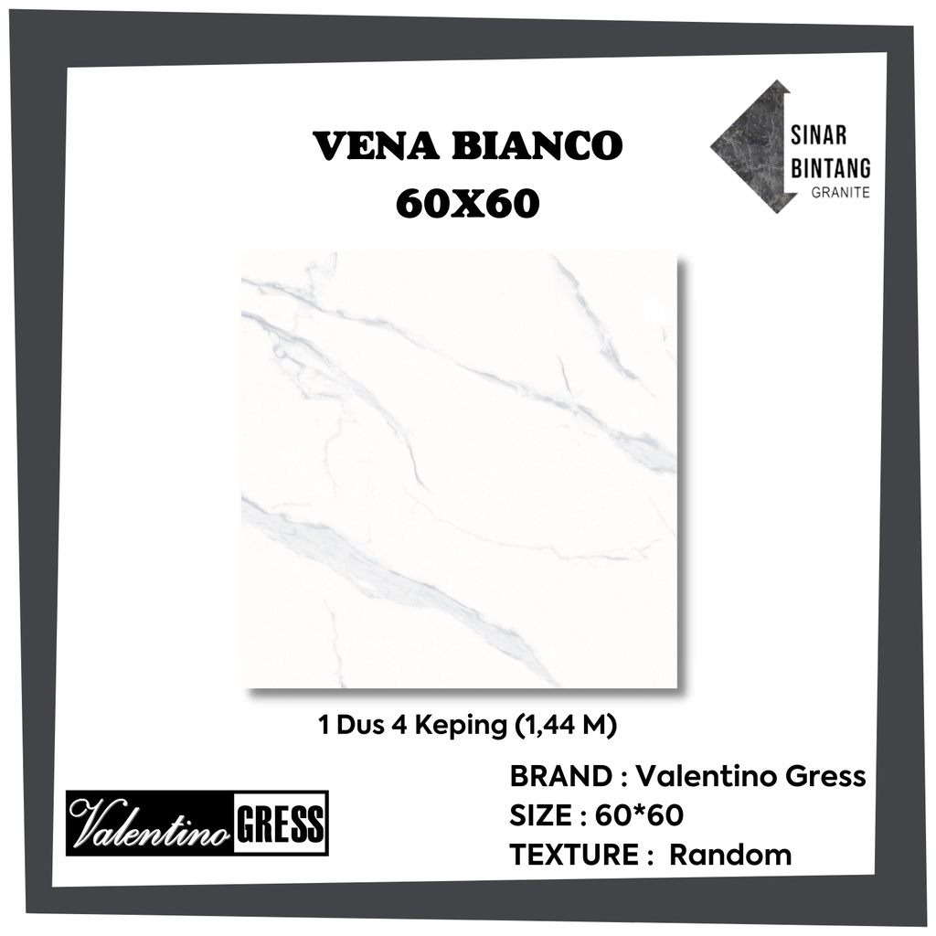 Granit 60 X 60 | Granit Lantai Vena Bianco VALENTINO GRESS