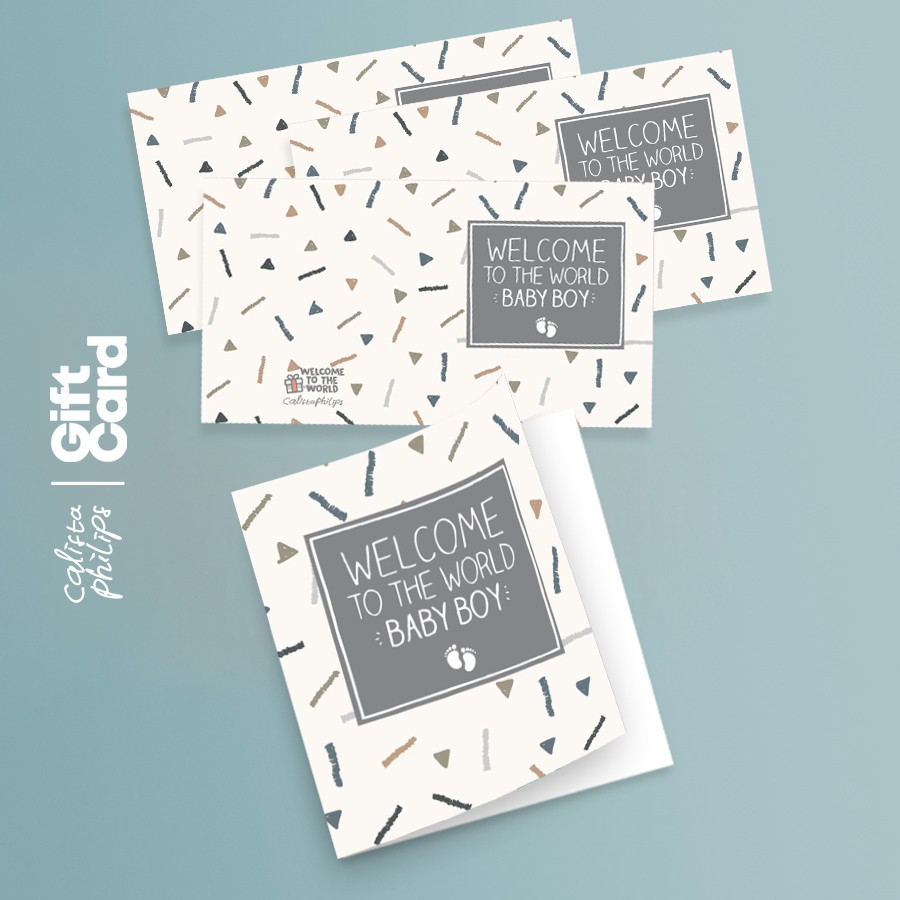 Gift Card Welcome to The World Baby Boy GC004