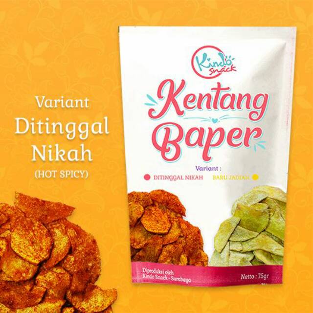 

Kentang Baper PEDAS - cemilan / makanan / keripik / snack