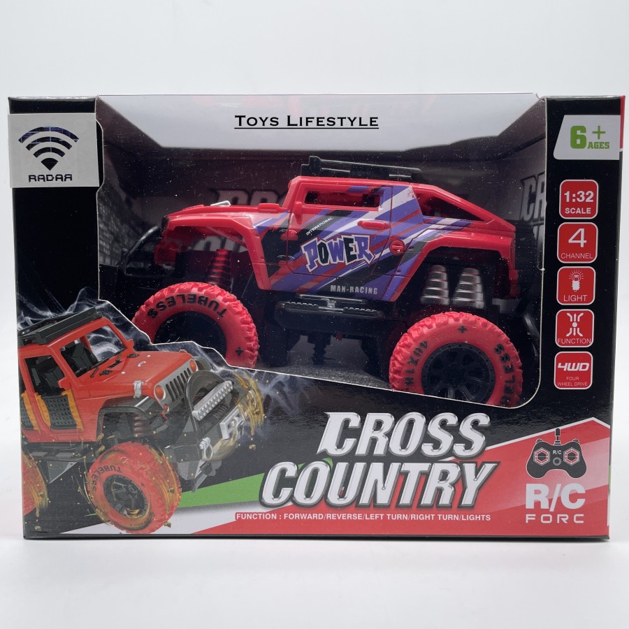 Mainan Mobil Remote Control Anak RC Jeep Cross Country 2WD 1:32