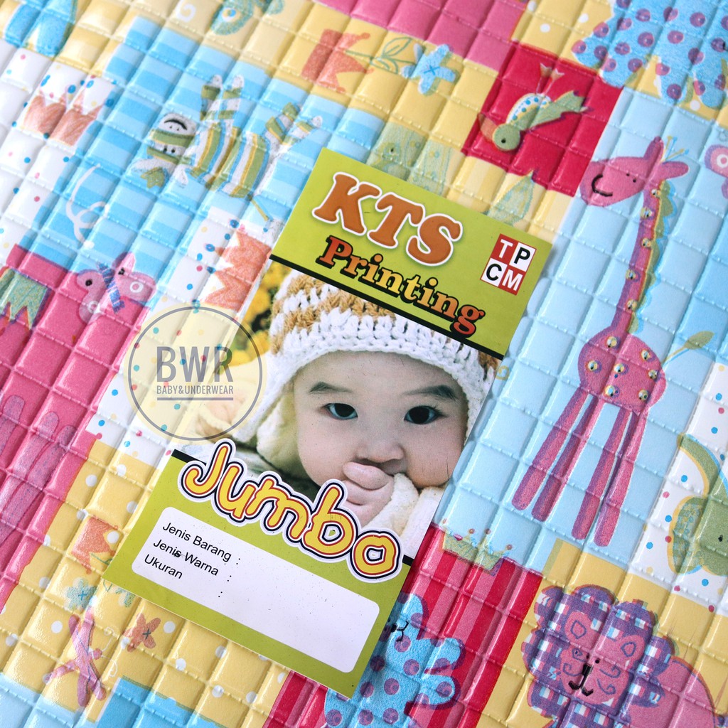 Perlak KTS JUMBO | 110x80 Alas Ompol Bayi Dasar Warna Bermotif - Bwr