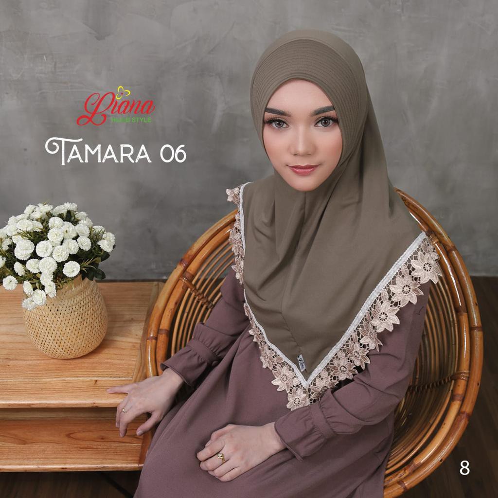 Jilbab Instan Bergo Tamara 05 06 07 Ori Liana Hijab BY QOID-MOCCA TANAH